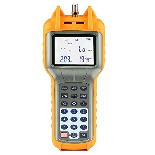 AUGOCOM® CATV Cable Tester, Coax Cable Tracer Coaxial Wire Continuity Checker, TV Handle Signal Level Meter DB Tester 47-870 MHz 1