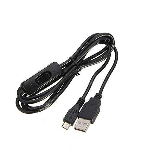 WOWOONE Power Cable with Switch ON/Off Button Micro USB Charging Cable for Banana PI Raspberry Pi 2 Power Cable with Switch 1