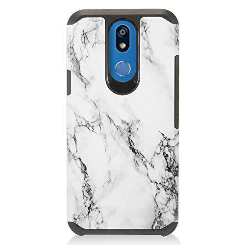 Z-GEN - for LG K40 LM-X420, LG Solo LTE L423DL - Rubberized Hybrid Phone Case + Tempered Glass Screen Protector - AH2 Purple 3