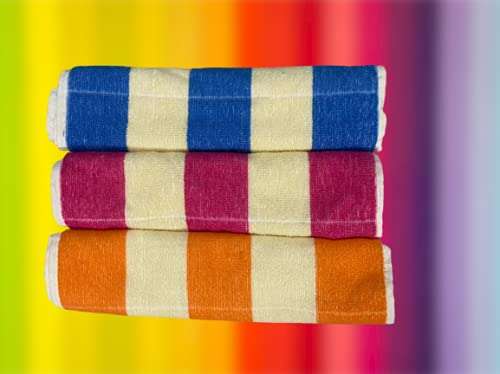 KERWA 100% Cotton Hand Towels, Soft & Super Absorbent for Kitchen , washbasin & Gym (20 X 13 Inch) Pink, Orange, Blue Colour (Pack of 3) 3
