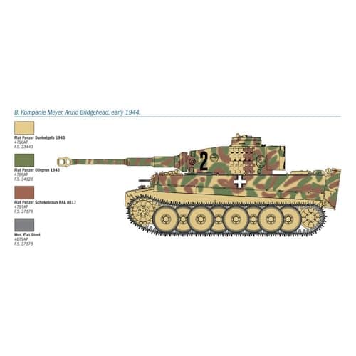 Italeri 6557 Tiger I Ausf. E Early Production 1/35 Scale Plastic Model Kit 5