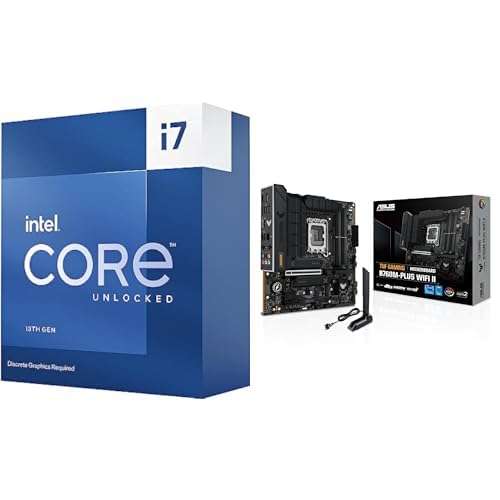 Intel Core i7-13700KF Gaming Desktop Processor + ASUS TUF Gaming B760M-PLUS WiFi II Motherboard 1