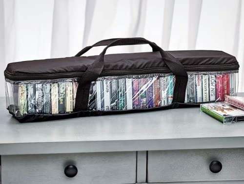 Imperius Cassette Tape Bag(4 Pack)-Organizer-Carrier-Storage-Dust,Moisture Free-Hold 30 1