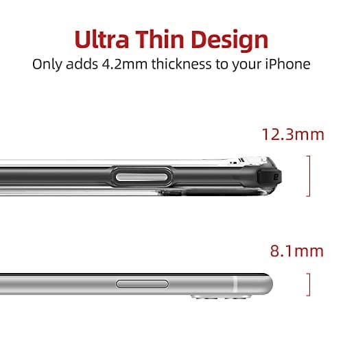 BALLISTIC B Shock Series Case for iPhone 11 6.1‘’ with 2 Sets B-Labs Corners, Extra Protection Shockproof Clear Case-Black 3