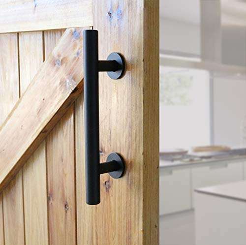 Heavy Duty Barn Door Handle Set, Large Rustic, for Gates Garages Sheds Furniture (Aluminum 12" Handle) 1