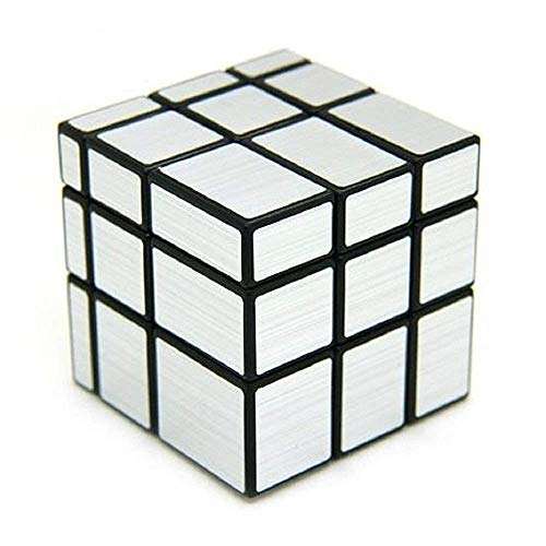 Toy Centre Super Speed Mirror Cube 3x3 Cube High Speed Stickered Silver Mirror Magic Cube 3x3 Mirror Cube Brainstorming Puzzle Game Toy (Silver Mirror Cube)