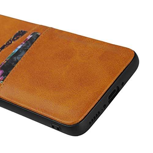 Jaorty Compatible with OnePlus 1+ 7 Pro Case, Slim PU Leather Back Case Cover with Credit Card Holder Durable Protective Cover Case for OnePlus 1+ 7 Pro (Red) 6