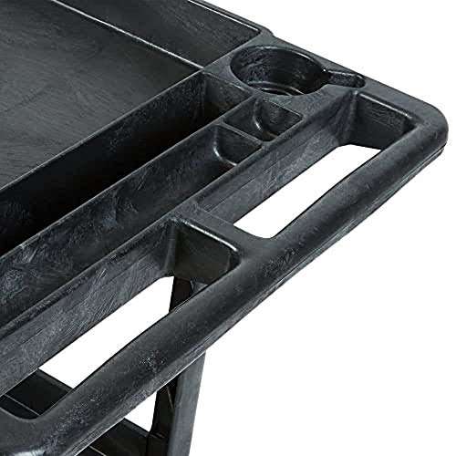 Rubbermaid FG452089BLA Heavy-Duty Flat Handle 2 Shelf Cart, 45.94" x 10.46" x 10.46" 4
