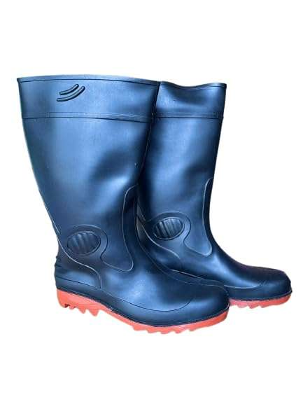 TECHNOSPILL Steel Toe Lightweight Gum Boots | Standard Steel Safety Shoes | Size - 8 | Anti Slip, Waterpoof | Breathable Printed Leather Shoes | Puncture and Tear Resistant | For Industrial Use I Colour - Red (10, UK Footwear Size System, Adult, Men, Numeric, Medium, 10) 6