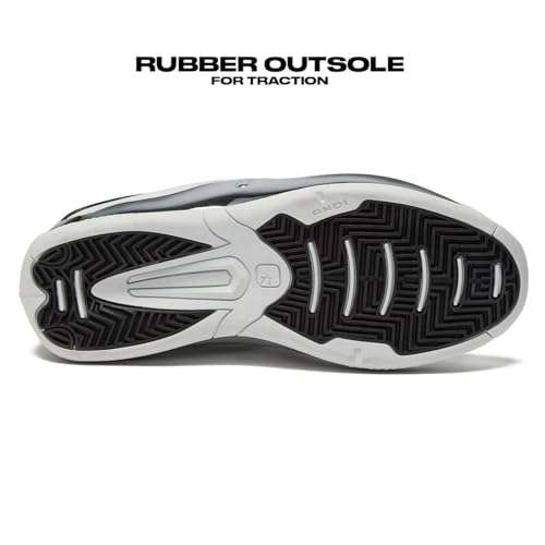 AND1 Rise Men’s Basketball Shoes, Sneakers for Indoor or Outdoor Street or Court - Black/Black, 13 Medium 5