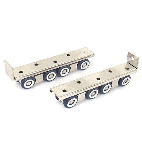 New Lon0167 Glass Door Featured Hardware 8 Wheels reliable efficacy Sliding Frameless Pulley Hangers Rollers 2pcs(id:30b 0f 04 d9f) 2
