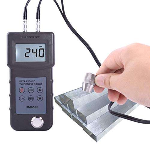 XUXUWA Digital Moisture Meter UM6500 Portable Digital Ultrasonic Thickness Gauge Meter Metal Thickness Meter 1.0-245mm,0.05-8inch (in Steel) 0.1mm,Humidity Tester 2