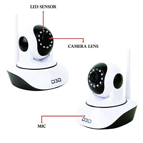 spydo Imported from China Wireless HD IP WiFi CCTV Indoor Security Camera (Support Upto 128 GB SD Card) (White Color) Model:D8810 2