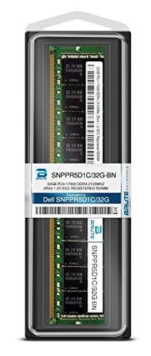 Brute Networks SNPPR5D1C/32G-BN - 32GB DDR4-2133Mhz 2Rx4 ECC Registered RDIMM (Compatible with OEM PN# SNPPR5D1C/32G) 3