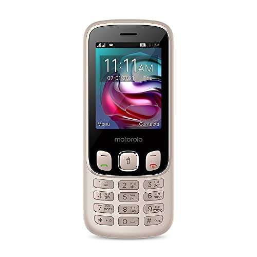 Motorola a70 keypad Mobile Dual Sim with Expandable Memory Upto 32GB,Camera, 2.4 inch Screen with 1750 mAh Battery, Rose Gold 1