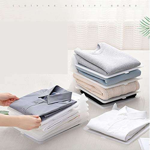 T-Shirt Folding Board Clothes Folder Organizer Clothing Storage Board Fast flip fold Plastic Laundry Folding (Pack of 6 Sheet) 6