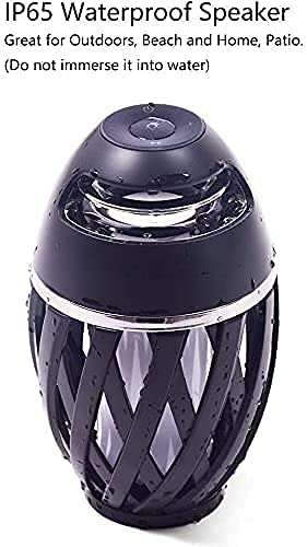 Paktonvo Outdoor Bluetooth Speaker, Wireless Speaker with Flickering Flame Light, Portable Waterproof Flame Speaker with Stereo Enhanced Bass Sound, BT4.2 for Home Patio Garden Camping 2 Pack 5