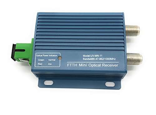 PacSatSales CATV Micro 1 Way Optical Fiber Node - Forward Only - FTTH 1310nm - Sturdy Design - Commercial Quality 1