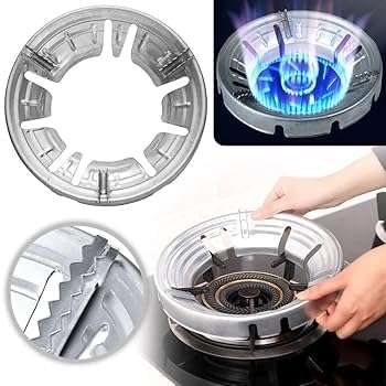Heavy Duty Stainless Steel Gas Saver Burner Stand | Gas Chulha Support Jali Ring | Fire & Windproof Energy Saving Gas Stand for Indian Kitchen | Universal Round Burner Stand (Pack of 1) 5