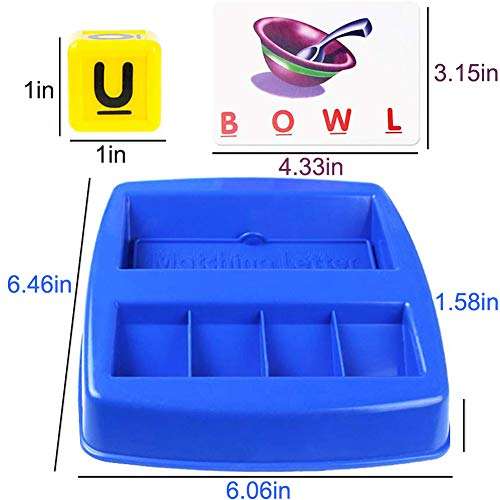 SOKULA Word Matching Letter Game, Letter Matching Board Game Toy Educational Learning Alphabet Recognition Spelling Reading Memory Game for Kindergarten Preschool Children Kids Boys Girls 3