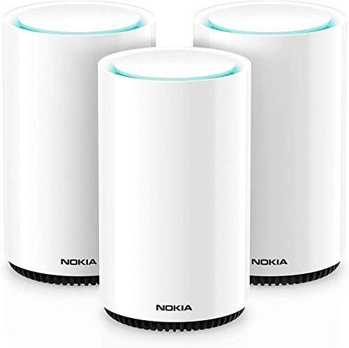 Nokia WiFi Beacon 3 Mesh Router System - Intelligent, Seamless Whole Home WiFi Coverage Extender - Connect Your Whole House WiFi Network, Ultra Fast Self-Healing Mesh Router System – Trio (3-Pack) 2