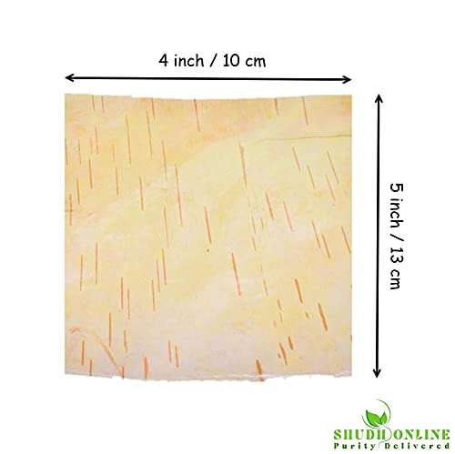 Shudh Online Bhojpatra Sheet Original, Bhoj Pattar (15 pieces), Bhoj Patra for Yantra and Mantra Writing (5 * 4 inch) 3