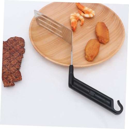 KICHOUSE Ergonomic Grip Stainless Steel Frying Spatula Slotted Turner for Grilled Steak Efficient Kitchen Tool 6