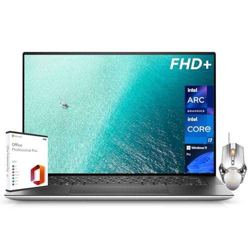 Dell XPS 15 9530 Business Laptop - Win 11 Pro & Office 2021 Lifetime License, 15.6" FHD+ Display, Intel 13th Gen 10-Core i7-13620H, Arc A370M, 32GB DDR5 RAM, 1TB SSD, Backlit, Wi-Fi 6E, Thunderbolt 4
