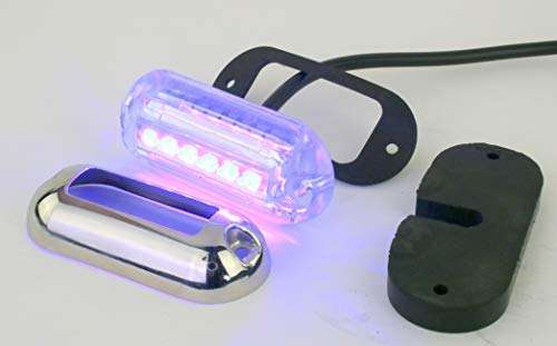 Waterproof Underwater Marine LED Pod Light - Blue LED, Heavy Duty, Waterproof 12 VDC