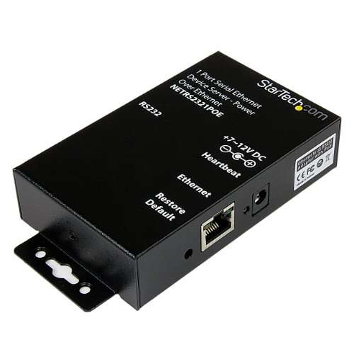 StarTech.com 1 Port RS232 Serial Ethernet Device Server, PoE Power Over Ethernet, TAA - Replaced by I13P-SERIAL-ETHERNET