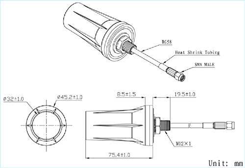 4G Antenna 700-2700 MHz Cylinder Screw Mounting for 4G LTE 3G and GSM Antenna 700MHz Included 3