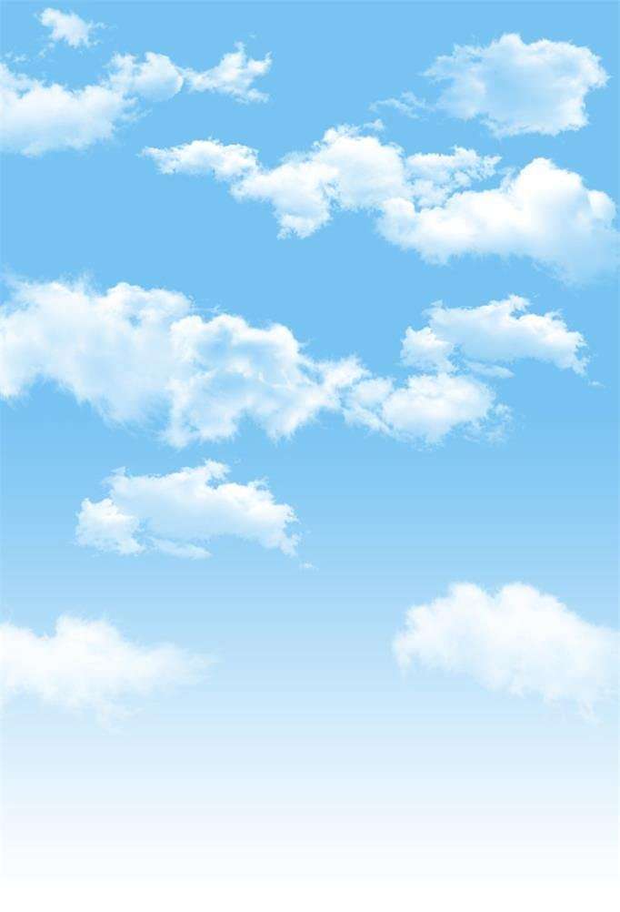 AOFOTO 3x5ft Blue Sky Backdrops White Clouds Photo Shoot Background Photography Studio Props Digital Video Drop Baby Infant Kid Newborn Toddler Artistic Portrait 1
