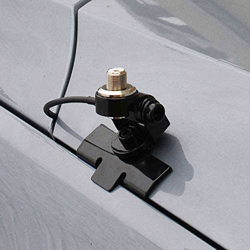Bingfu Vehicle Antenna Lip Mount Bracket with 20ft RG58 Coaxial Cable - UHF PL259 Male to SO239 Female Bulkhead Connector for Car, Truck, SUV Ham/Amateur Radio Secure Installation 4