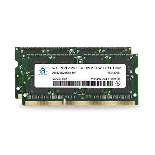 Adamanta 16GB (2x8GB) Memory Upgrade for Select HP ProDesk 400 G1 Desktop Mini PC DDR3L 1600Mhz PC3L-12800 SODIMM 2Rx8 CL11 1.35v Notebook RAM DRAM