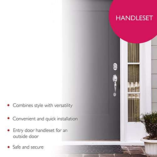 Design House 779066 Coventry Handleset with Springdale Interior Lever and Single Cylinder Deadbolt Polished Chrome 4