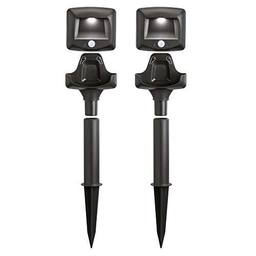 Mr. Beams MB572 Battery Powered Motion Sensing LED Path Light, Brown, 2-Pack