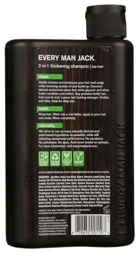 Every Man Jack 2-in-1 Thickening Shampoo Tea Tree -- 13.5 fl oz 3