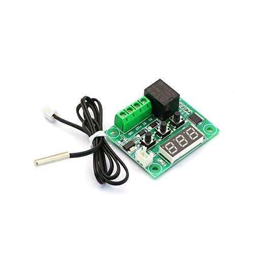 CenryKay W1209 12V Temperature Controller Module,Digital Cooling/Heating Thermostat -50-110 °c Temperature Controller with 10A One-Channel Relay and Waterproof（3PCS) 4