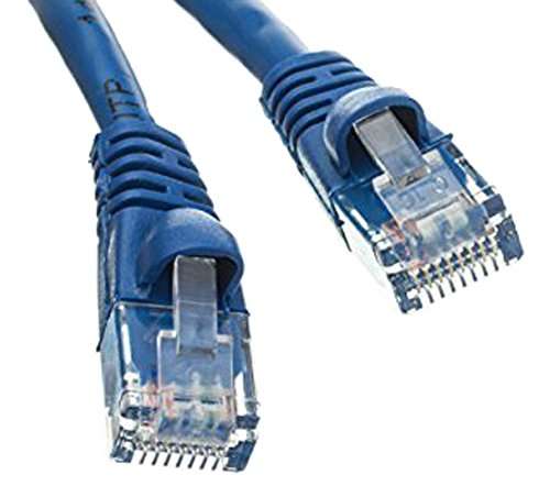 50 FT (15.2M) Cat5e Networking Ethernet UTP Patch Cable, 350Mhz, (50 Feet/15.2 Meters) Cat 5e Snagless Molded Boot Cable for PC/Router / PS4 / Xbox/Modem Blue ED740566 (4 Pack) 1