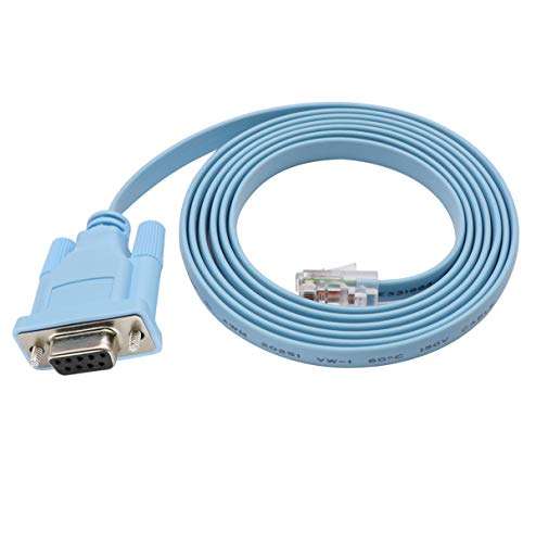 Cisco Console Cable 9-pin DB9 Female Serial RS232 Port to RJ45 Male Cat5 Ethernet LAN Rollover Console Cable Switch Cable Cisco(DB9P to RJ45 1.8M) 4