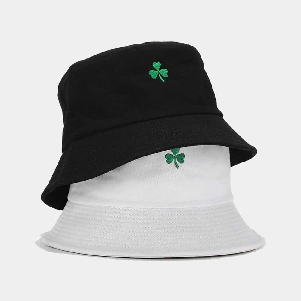 Quanhaigou Shamrock St Patricks Day Party Bucket Hats Unisex Sun Summer Travel Beach Fishing Cap for Men Women Teens 4