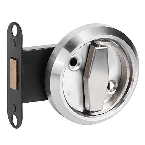 Ichiias Door Lever Lock 304 Stainless Steel Double‑Sided Lock Ring Handle Door Lock Accessories for Home Bathroom(Silver ) 6