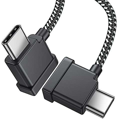 KOOWOD 1FT 90 Degree RC USB C to Type C Phone Tablet OTG Data Cable Right Angle Connector Cord for DJI Mavic 3, Mini 2, Mavic Air 2, Air 2S Remote Controller Accessories (1 Pack) 1