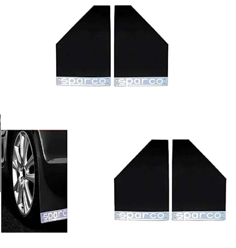 Vocado Black Sparco Car Plastic Mud Flap for Toyota Land Cruiser (Set of 2) 5
