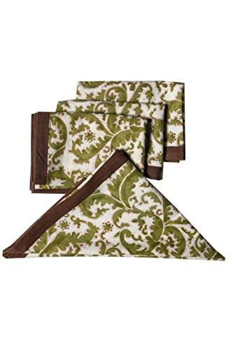 CONTRAST LIVING Dilu Hand Block Printed Kitchen Towel/Dish Towel/Hand Towel Multi Color Set of 3 Pcs 3