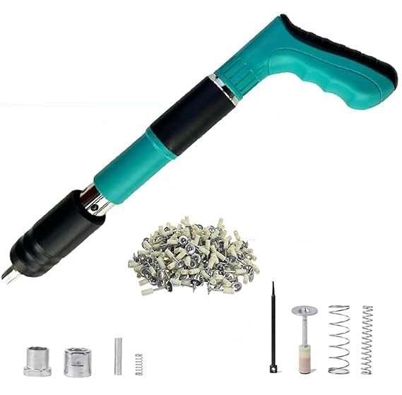 Ladila Manual Steel Nail Gun Tool | Mini Nail Fixation Tool | Portable Mini Nail Shooting Machine | Nail Wall Fixing Tool | Household Woodworking Accessories with Nail 1