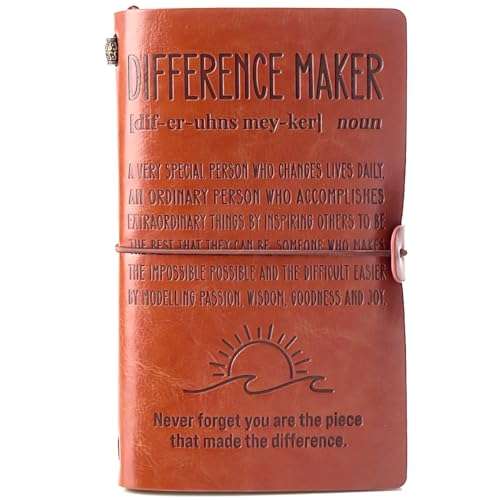Eterfordista Difference Maker Gifts Thank You Appreciation Quote Gift for Leader Boss Women Best Mom Mentor Coach Manager Coworker Employee Teachers Day for Difference Maker Definition Leather Planners 1