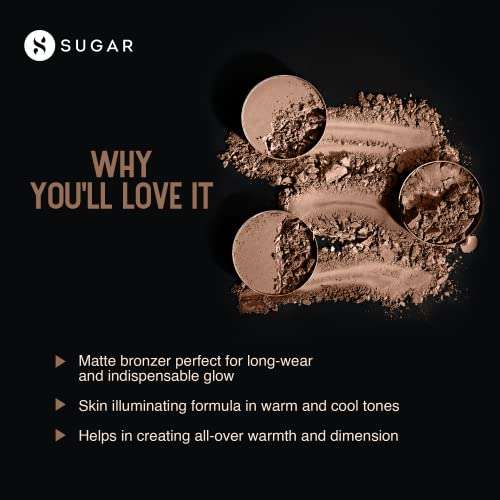 SUGAR Cosmetics - Contour De Force - Mini Bronzer - 01 Taupe Topper (Brown-Gray Matte Bronzer) - Lightweight, Contour Bronzer with Matte Finish 4