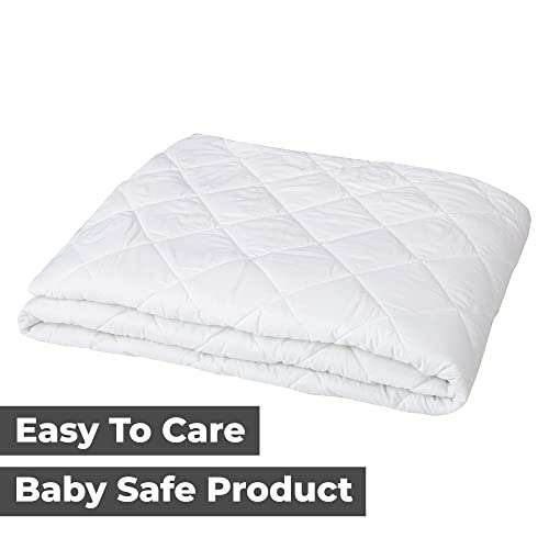 CRAZY WORLD Quilted Waterproof 150GSM Hollow Fiber Mattress Protector-Queen Size, 48 * 72 5