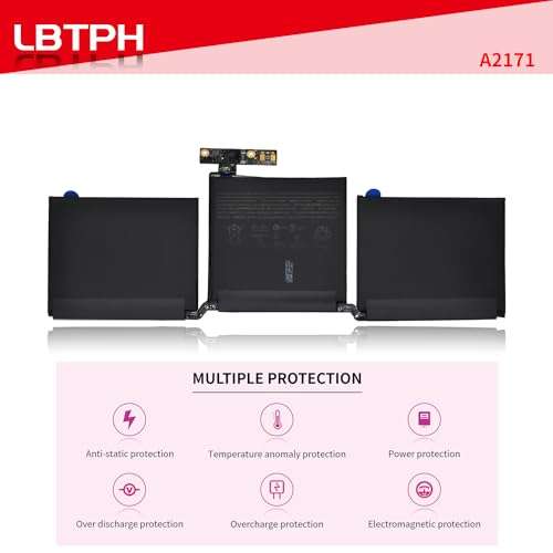 LBTECH A2171 Battery for Apple MacBook Pro Retina 13.3'' A2159 2019 MUHN2LL/A MUHP2LL/A MUHQ2LL/A MUHR2LL/A MUHR2LL/B 2020 A2289 EMC3456 3301 I5-8257U Core I7 1.7G MYDA2LL/A MXK62 11.41V 58.2Wh 5